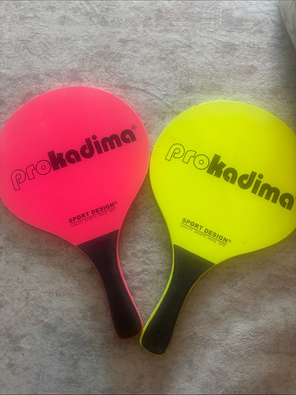 Prokadima Neon Paddle Set — Pink & Yellow
